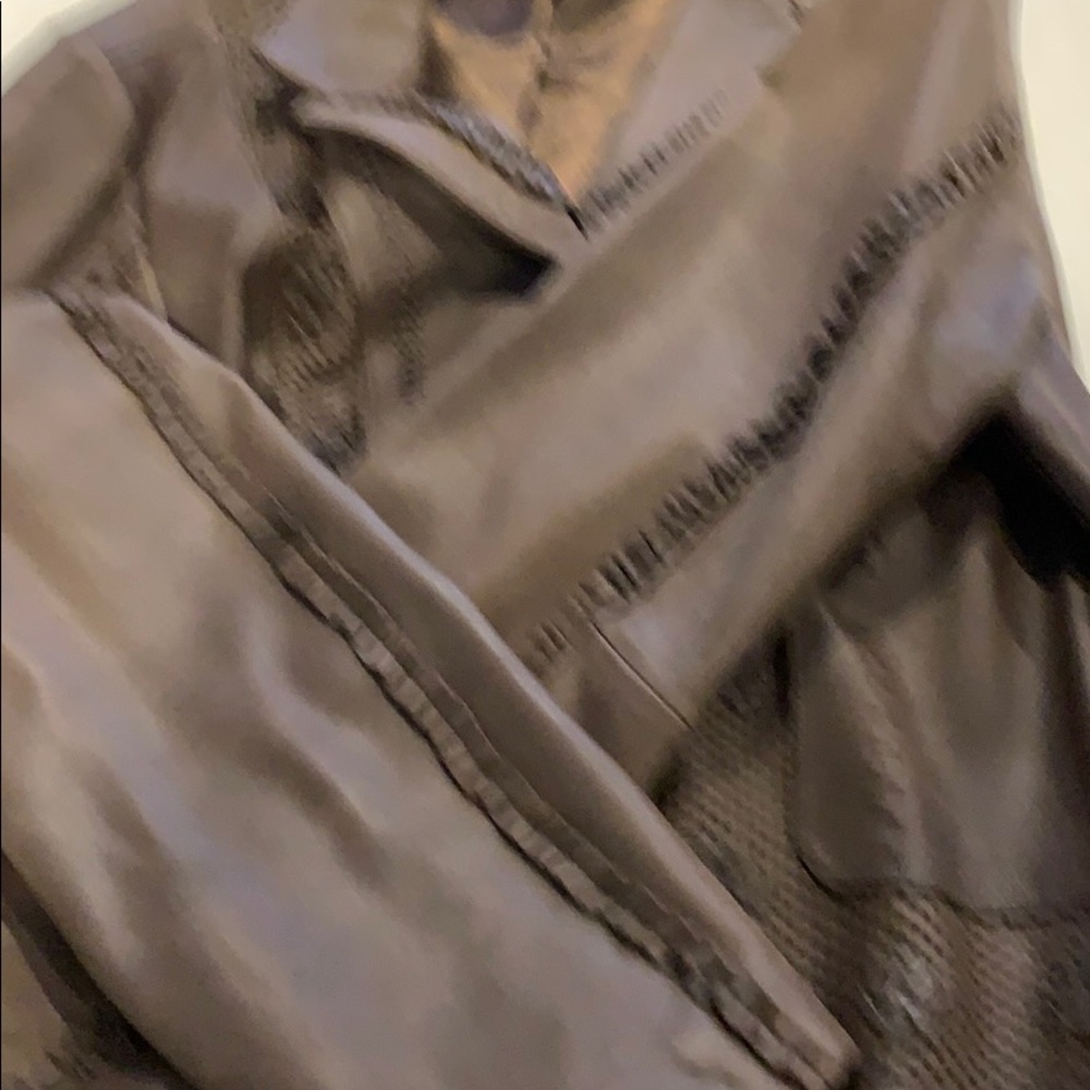 Chico’s LEATHER blazer - Picture 4 of 6